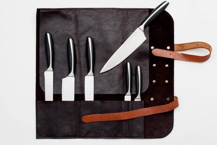 Handmade leather knife roll 